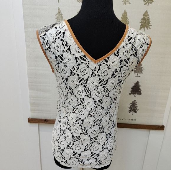 Champagne and Strawberry Lace Top - Small - Picture 5 of 11
